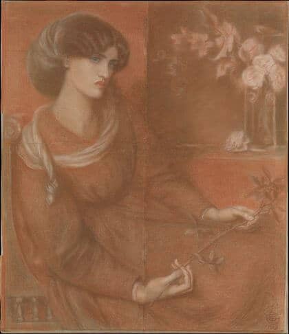 A portrait by Dante Gabriel Rossetti